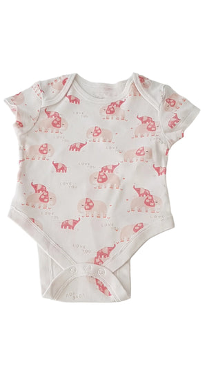 PRIMARK ELEFÁNTOS, LOVE YOU FELIRATOS KISLÁNY BODY 80