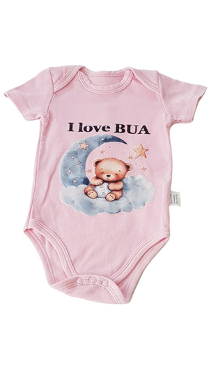 ÚJ BASIC I LOVE BUA FELIRATOS KISLÁNY BODY 62