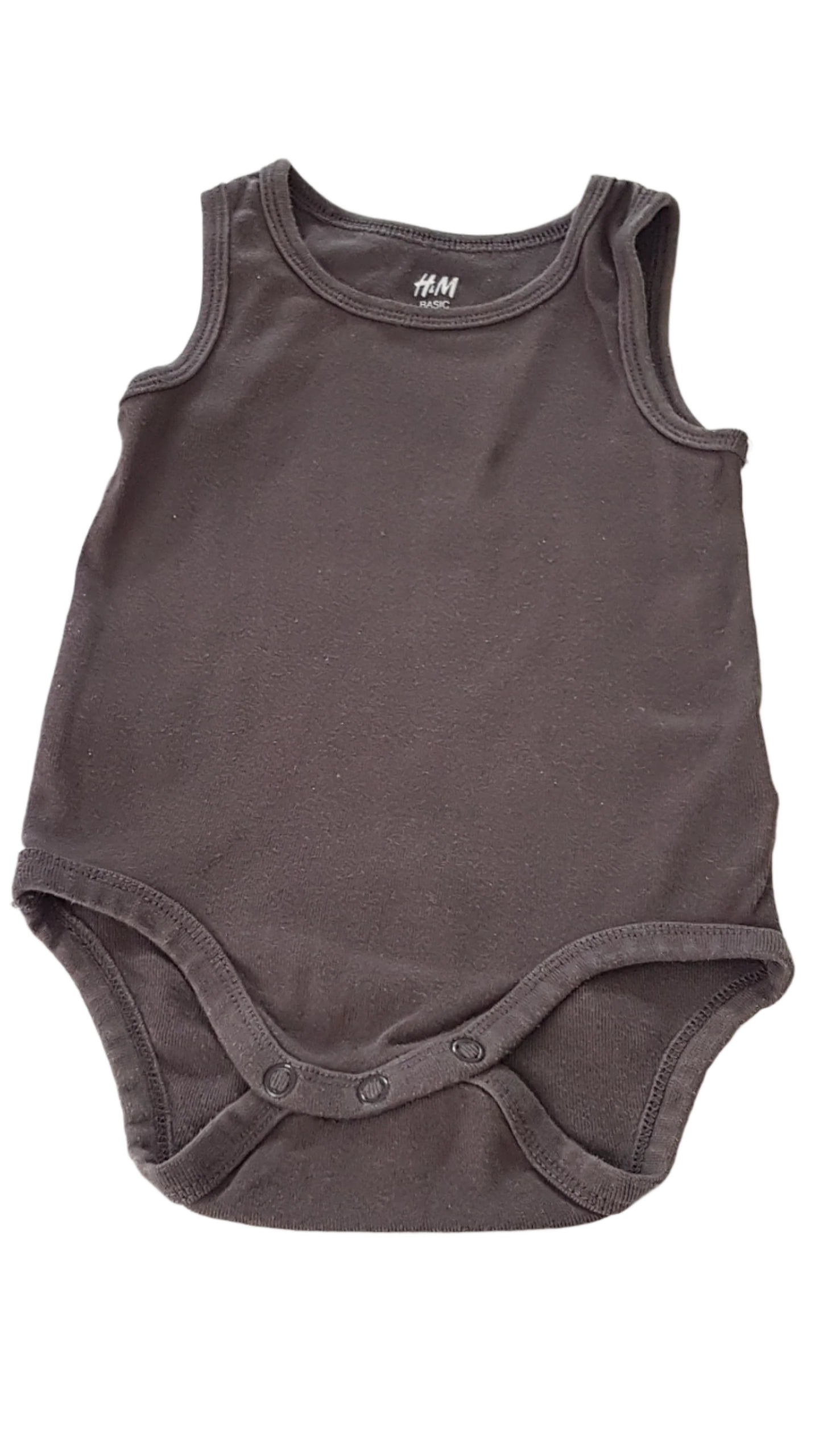 H&M ORGANIKUS PAMUT , SZÜRKE SZÍNŰ KISFIÚ TRIKÓ- BODY 74