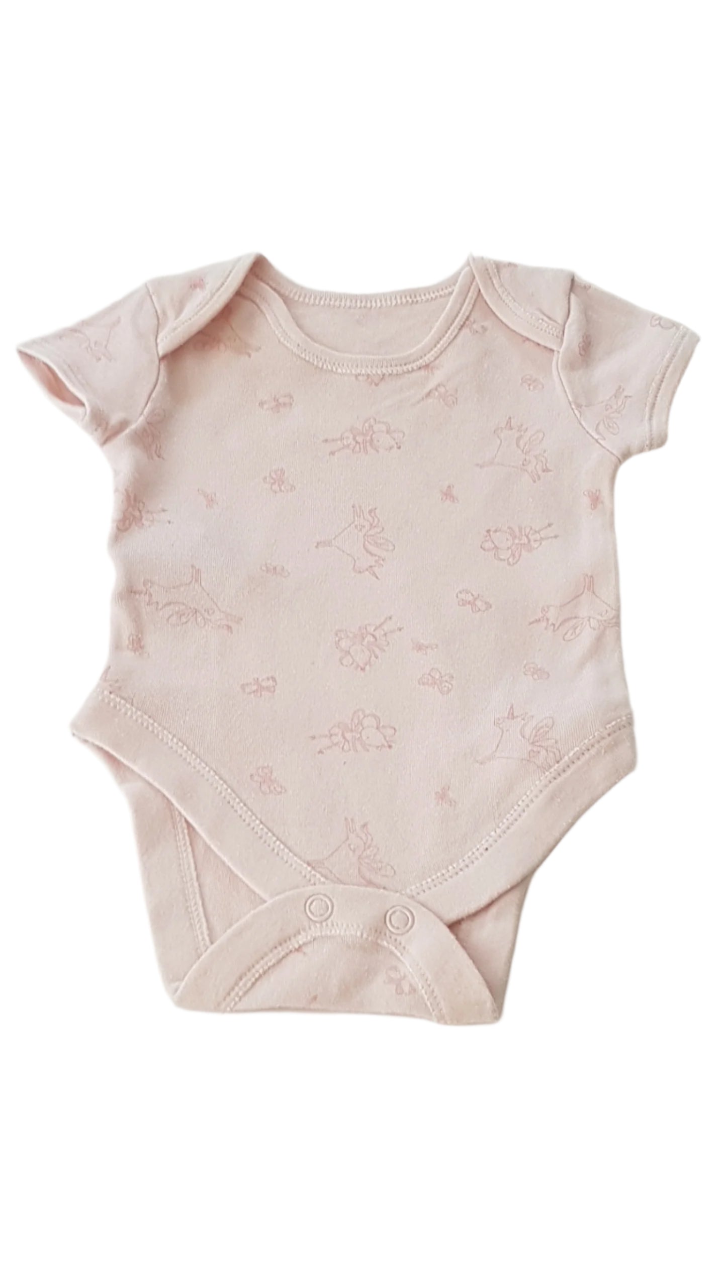 PRIMARK RÓZSASZÍN, UNICORN MINTÁS KISLÁNY BODY 62