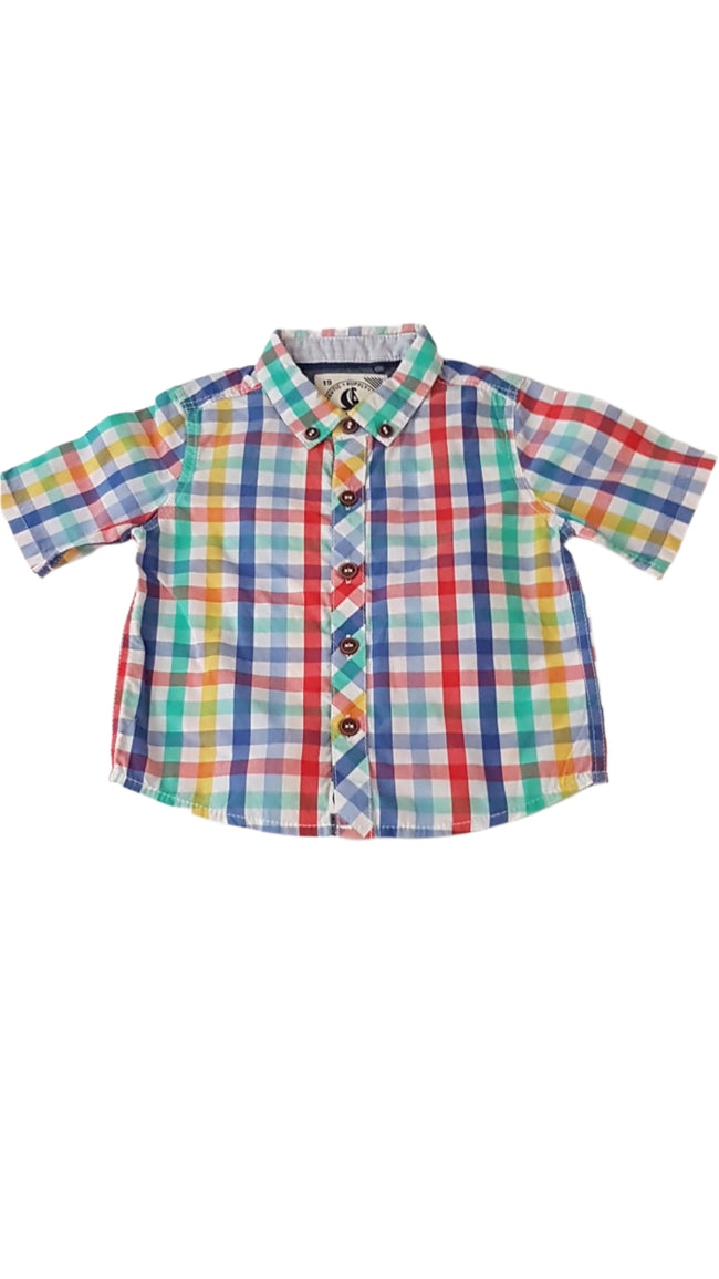 ÚJ NEXT TRENDI KOCKÁS KISFIÚ ING 68 Hover Image