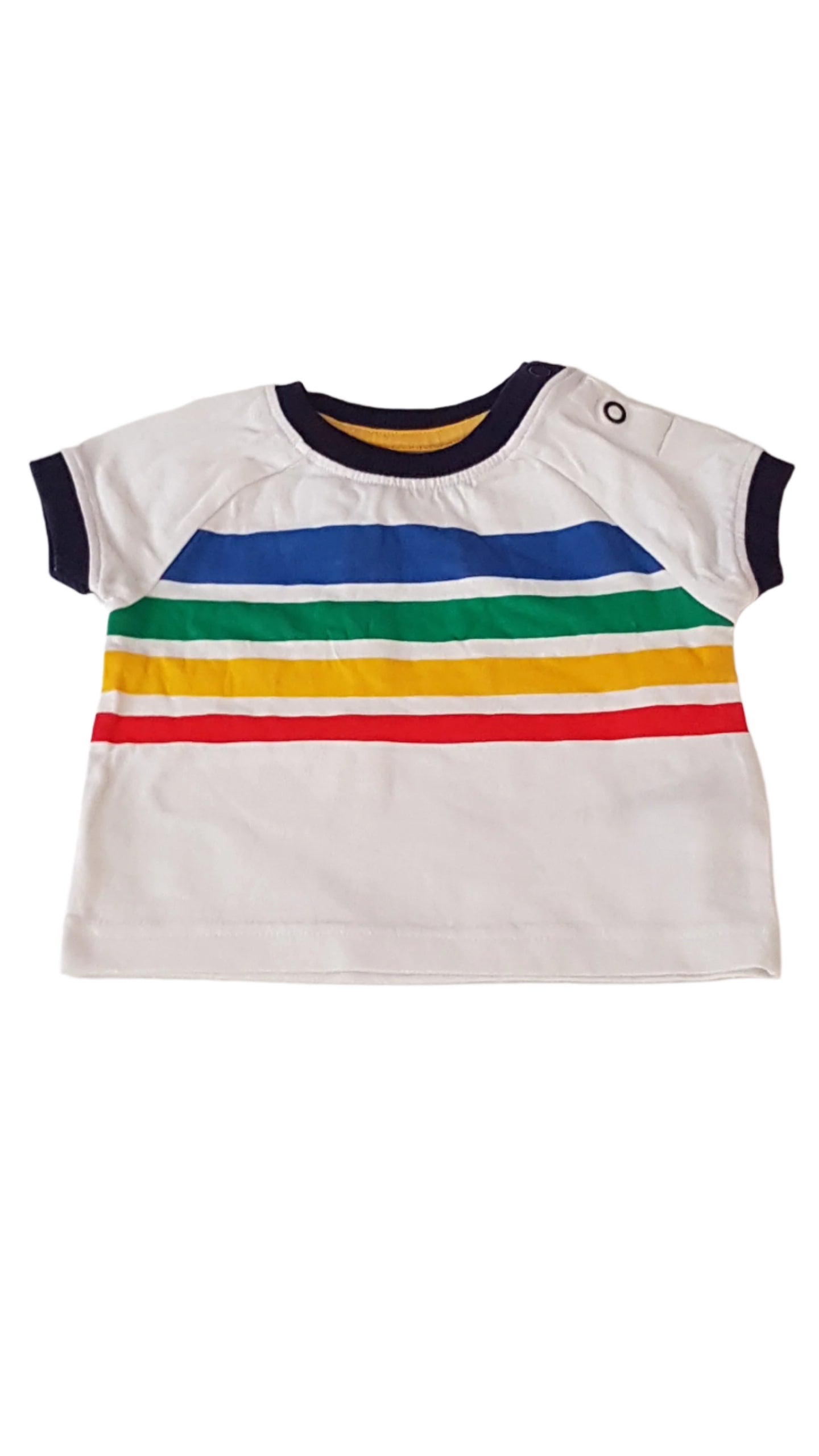 ÚJ NUTMEG SZÍNES CSÍKOS KISFIÚ PÓLÓ 56-62