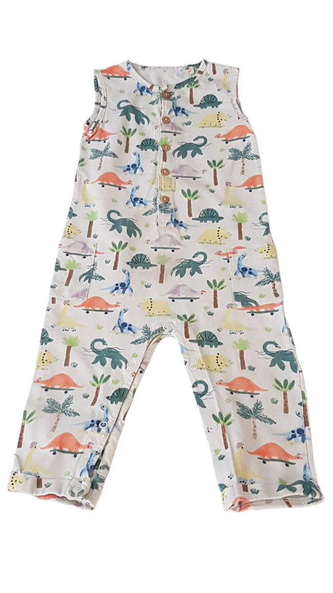 TU SZÍNES DÍNÓS KISFIÚ PLAYSUIT 80-86 Hover Image