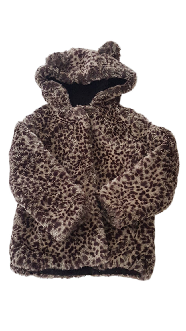 M&S OCELOT MINTÁS KISLÁNY SZŐRME KABÁT 122 Hover Image