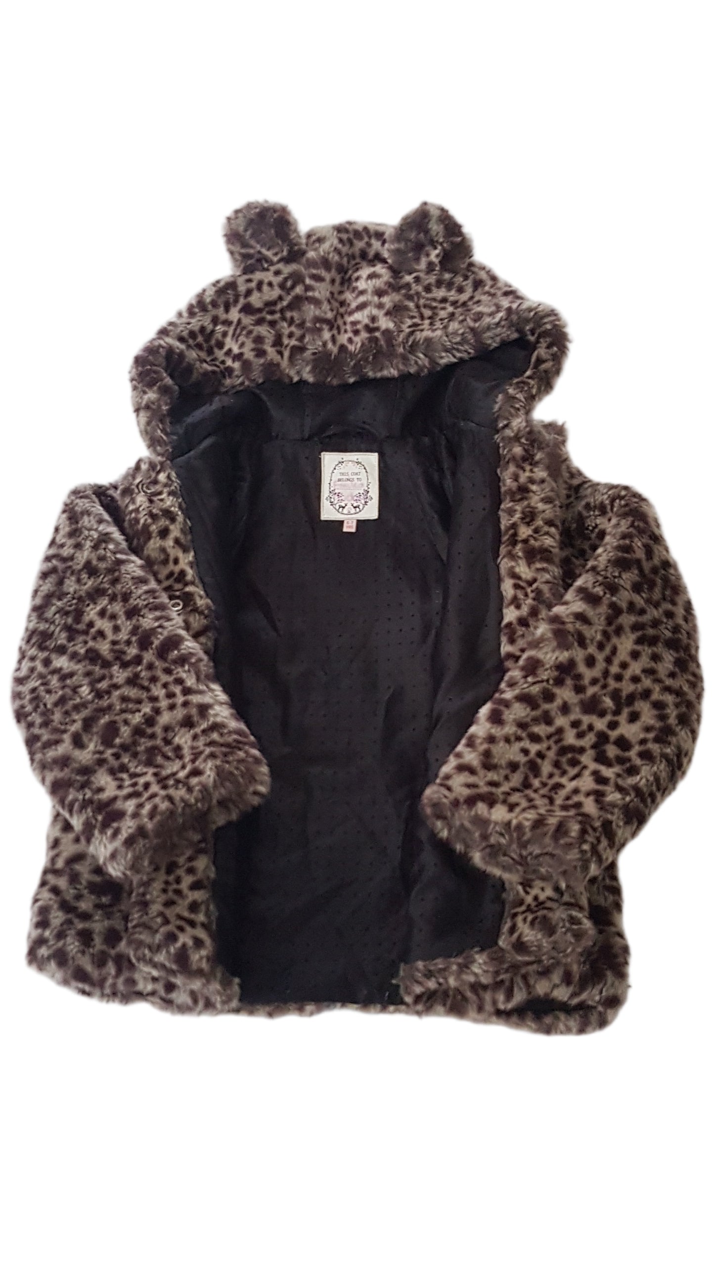 M&S OCELOT MINTÁS KISLÁNY SZŐRME KABÁT 122