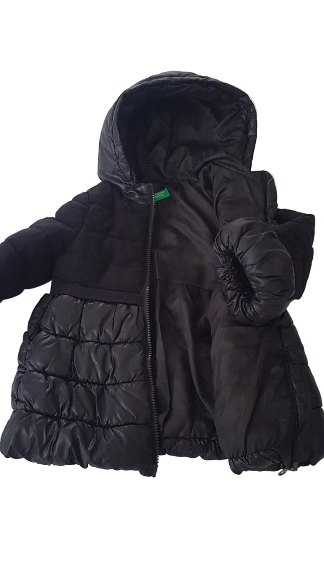 BENETTON FEKETE SZÍNŰ, CSAJOS KISLÁNY KABÁT 92 Main Image