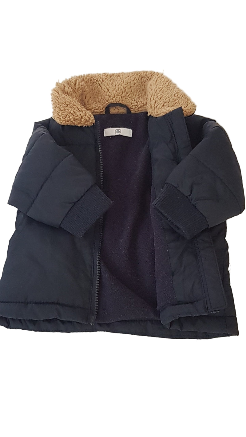 LA REDOUTE SÖTÉTKÉK, FRANCIA DESIGNER KISFIÚ KABÁT 68