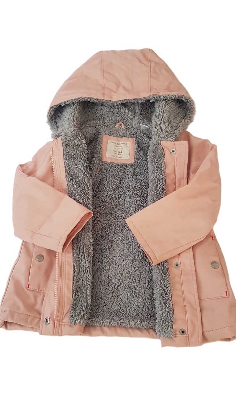 ZARA PÚDER SZÍNŰ, BUNDÁS, KISLÁNY  ESŐKABÁT  104