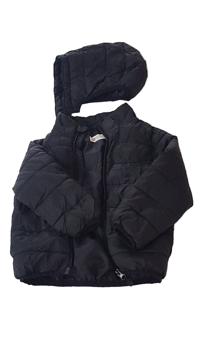 H&M  FEKETE SZÍNŰ, PILLE KÖNNYŰ  UNISEX ÁTMENETI  DZSEKI 104 Main Image