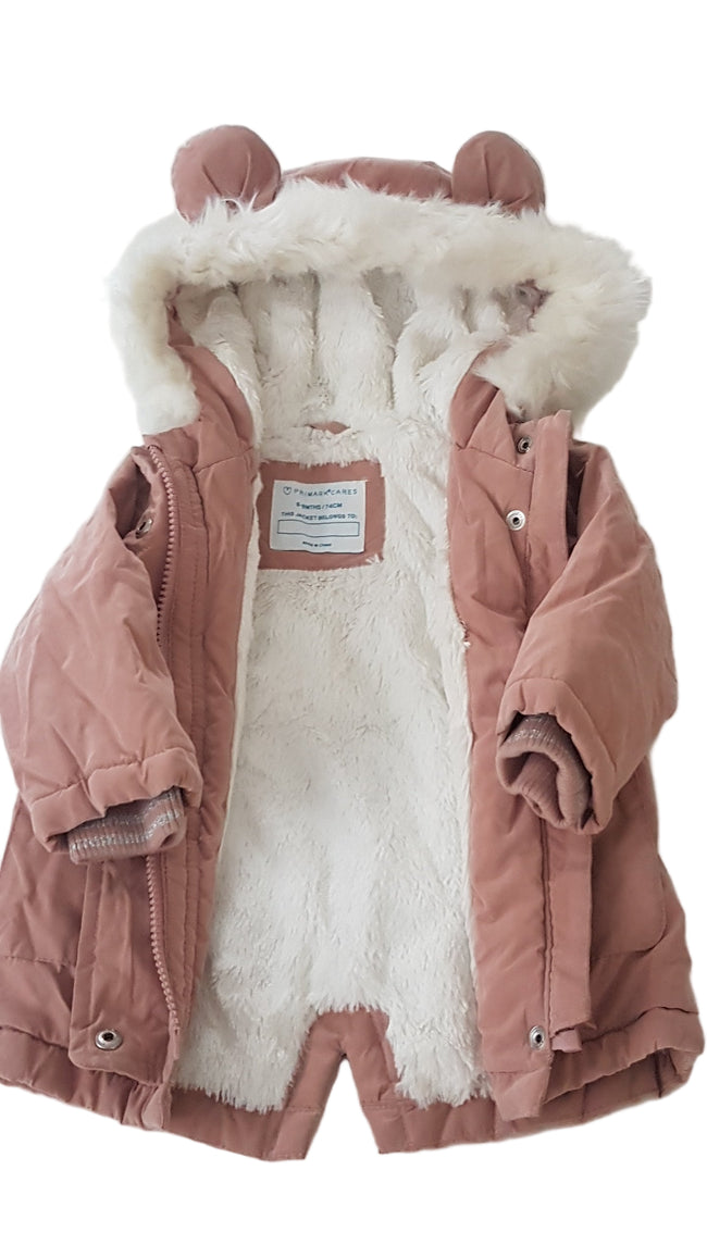 PRIMARK  PÚDER SZÍNŰ KISLÁNY KABÁT  74 Main Image