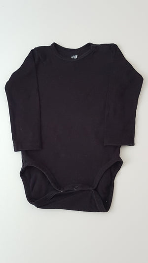 H&M FEKETE SZÍNŰ, UNISEX ORGANIKUS PAMUT BODY 86
