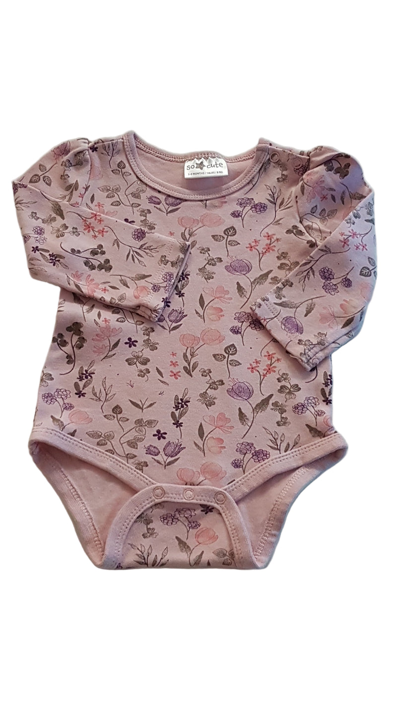 SO CUTE CSODASZÉP, VIRÁGOS  KISLÁNY BODY 68