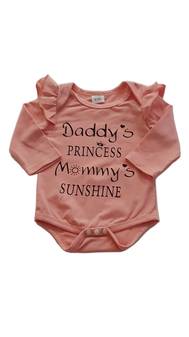 DADDY'S PRINCESS MOMMY'S SUNSHINE FELIRATOS KISLÁNY BODY 62 Hover Image