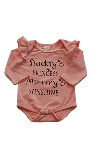 DADDY'S PRINCESS MOMMY'S SUNSHINE FELIRATOS KISLÁNY BODY 62
