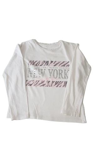 C&A  NEW YORK FELIRATOS KISLÁNY FELSŐ 140