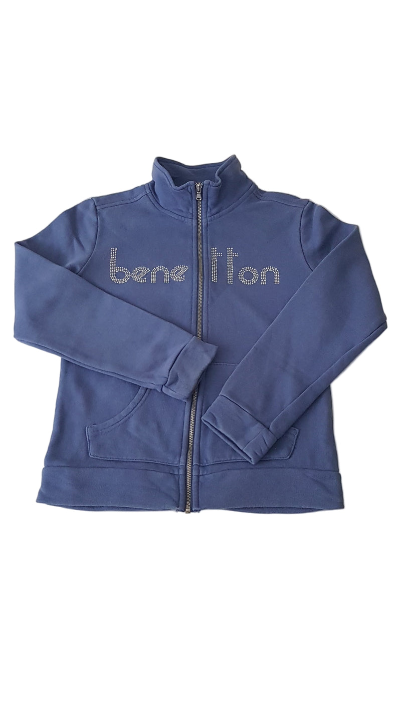 BENETTON  FELIRATOS,CSILLOGÓS KISLÁNY PULÓVER 134