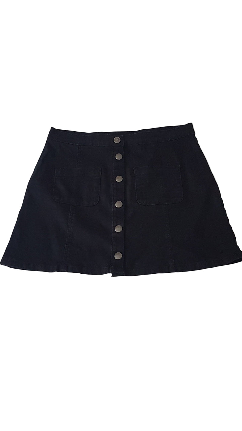 H&M PATENTOS, FEKETE SZÍNŰ SZOKNYA  158