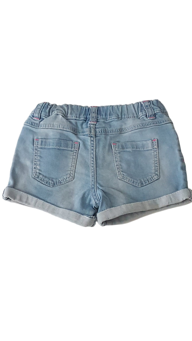 F&F HÍMZETT, KOPTATOTT KISLÁNY RÖVIDNADRÁG ÁLLÍTHATÓ GUMIS DERÉKRÉSSZEL 104 Main Image