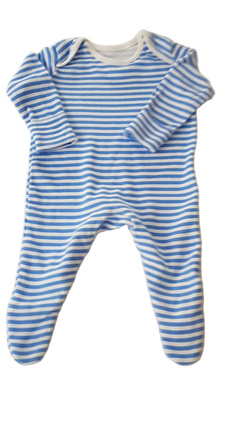 GEORGE KÉK-FEHÉR CSÍKOS KISFIÚ RUGDALÓZÓ 50-56