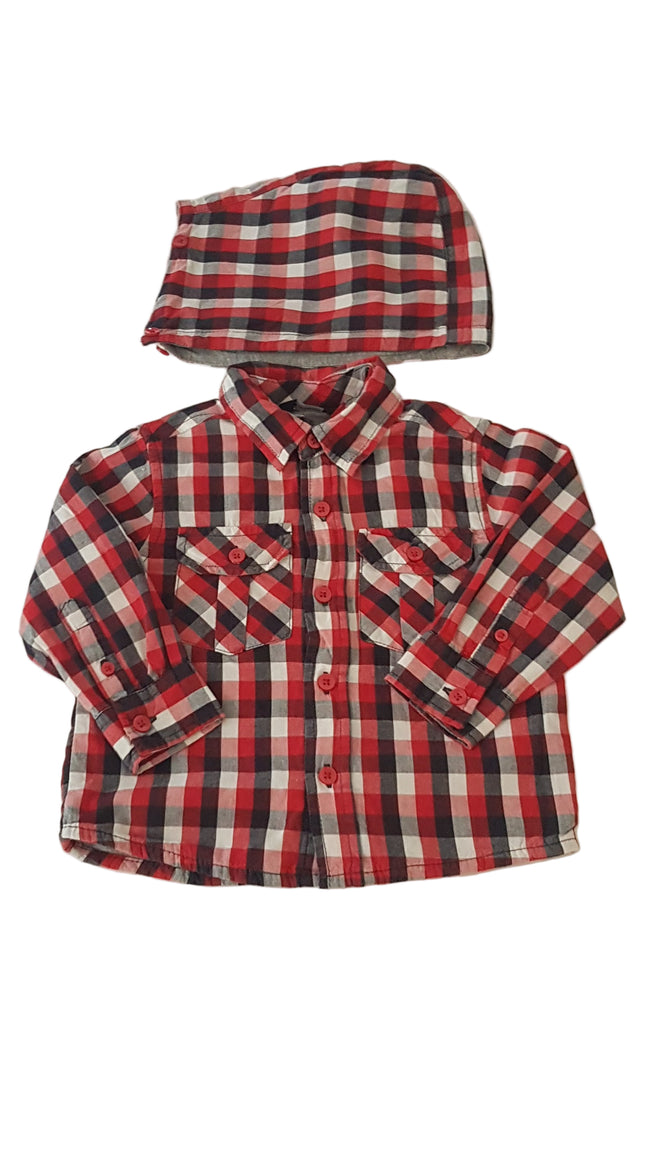 GEORGE VÉKONY BÉLELT,KAPUCNIS, KOCKÁS ,VAGÁNY KISFIÚ ING 80-86 Hover Image