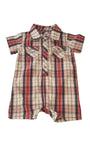 M&S KOCKÁS KISFIÚ PLAYSUIT 68
