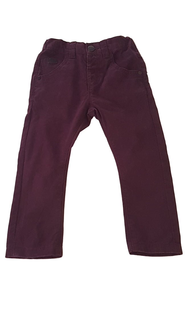 NEXT BURGUNDI SZÍNŰ  KISFIÚ NADRÁG ÁLLÍTHATÓ GUMIS DERÉKRÉSSZEL 92 Hover Image