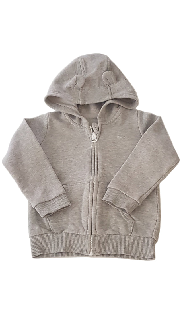 GEORGE AUTÓS,SZÜRKE SZÍNŰ KISFIÚ KAPUCNIS PULÓVER 80-86 Hover Image