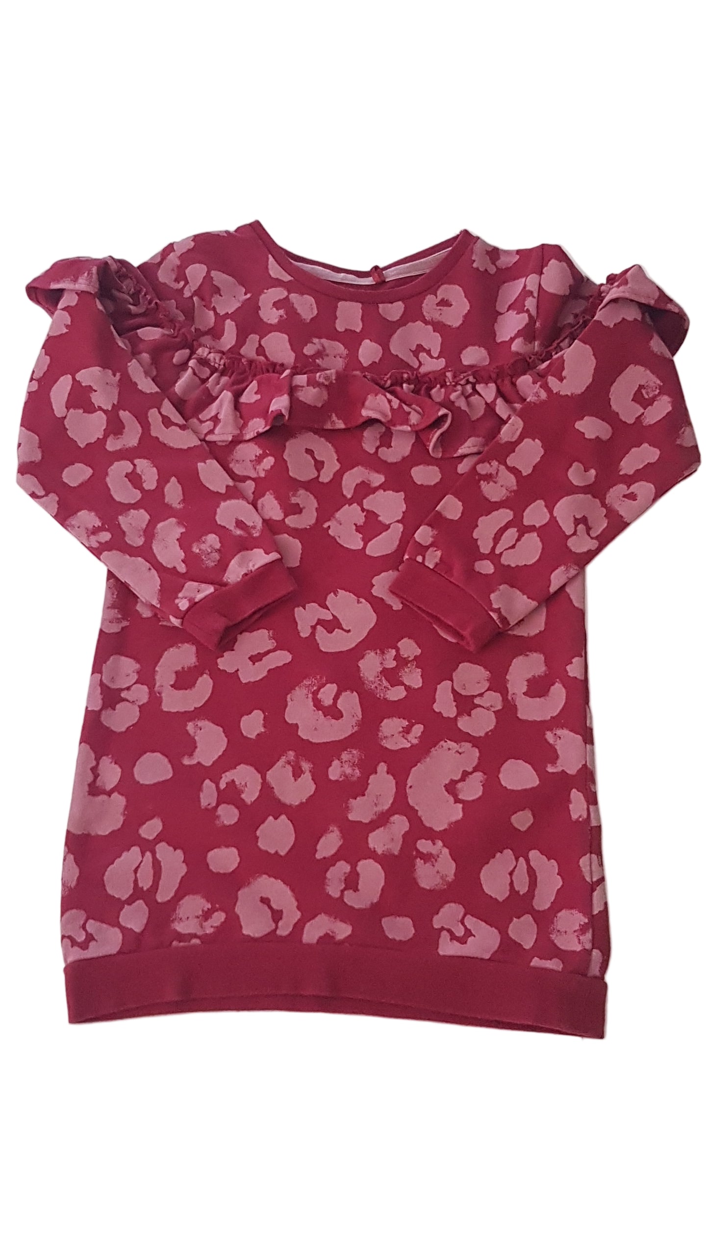 MOTHERCARE FODROS, OCELOT MINTÁS KISLÁNY RUHA 110