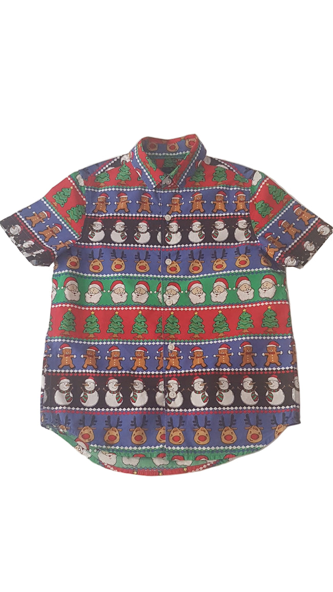 NEXT KARÁCSONYI MINTÁS KISFIÚ ING 122 Hover Image