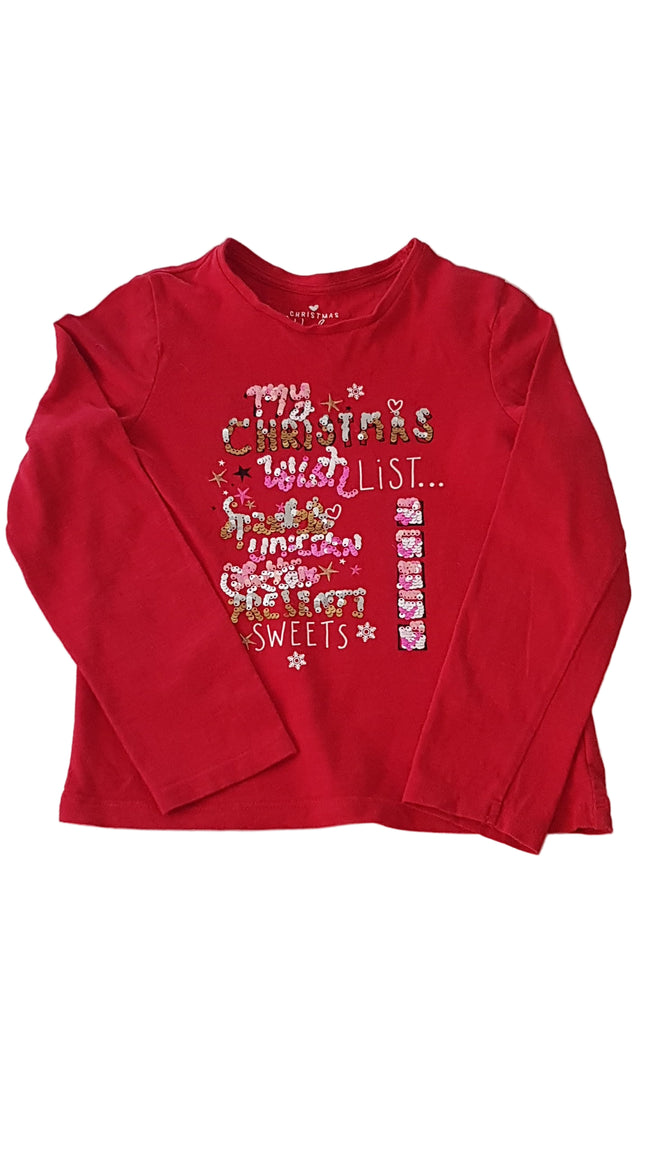 F&F KARÁCSONYI, FLITTERES KISLÁNY FELSŐ 116 Hover Image