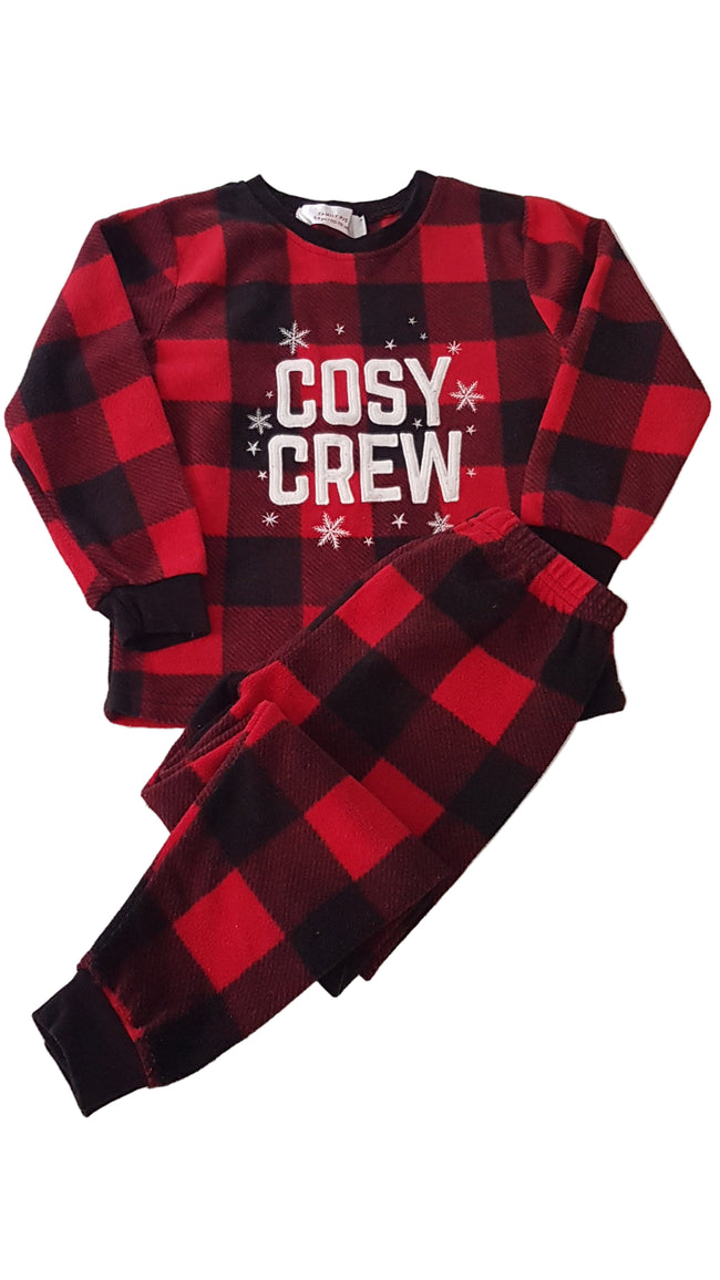 FAMILY KARÁCSONYI,  KOCKÁS UNISEX PIZSAMA 110-116 Hover Image