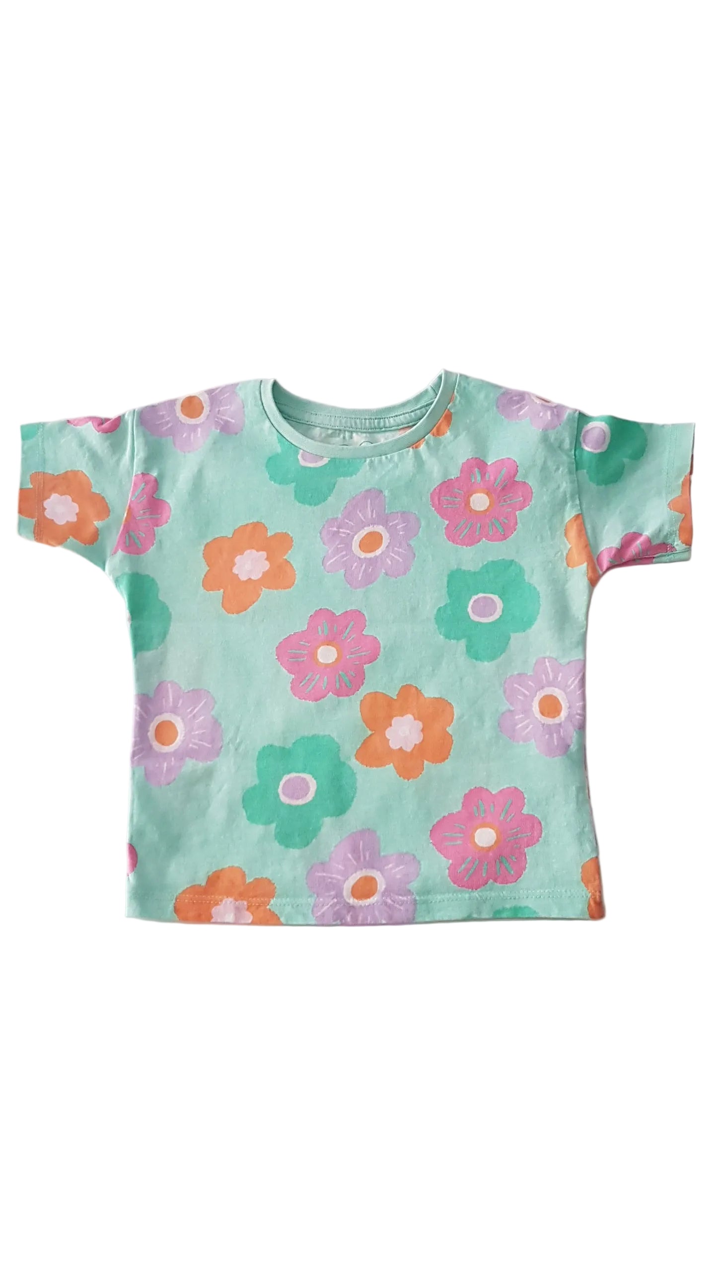 ÚJ MATALAN CSODASZÉP VIRÁGOS KISLÁNY PÓLÓ 92