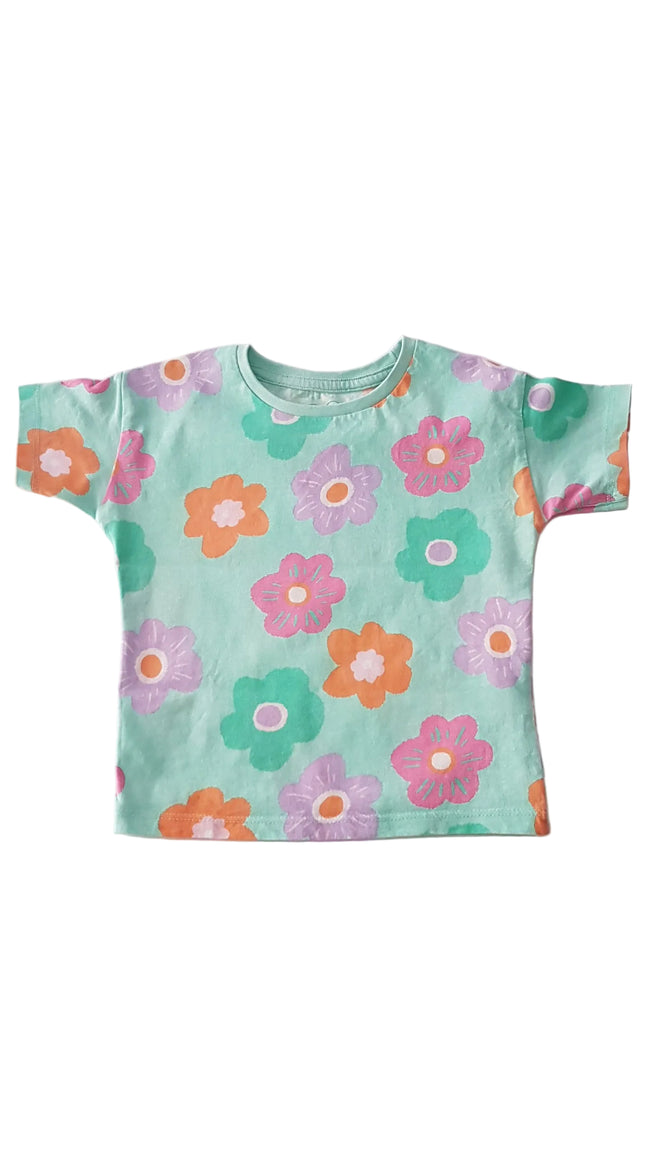 ÚJ MATALAN CSODASZÉP VIRÁGOS KISLÁNY PÓLÓ 92 Hover Image