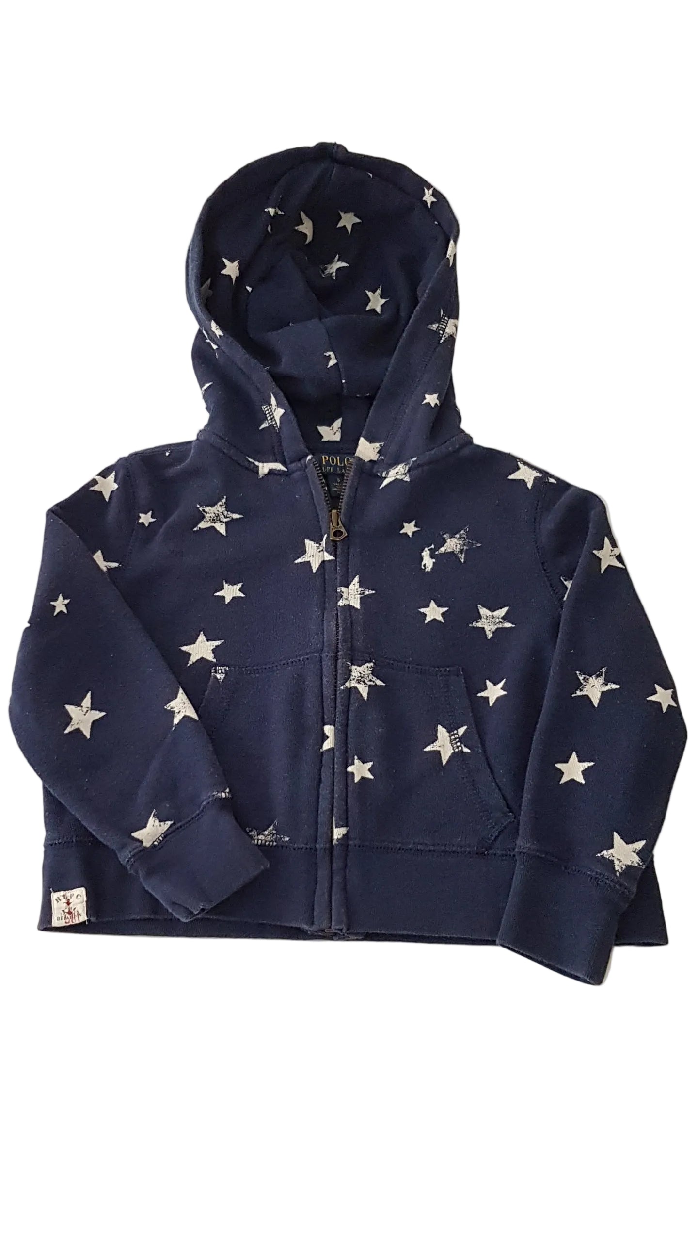 RALPH LAUREN DESIGNER  KAPUCNIS, CSILLAG MINTÁS KISLÁNY PULÓVER 110-116