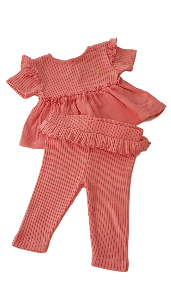 ÚJ RIVER ISLAND PINK , TRENDI KISLÁNY SZETT 62 Hover Image