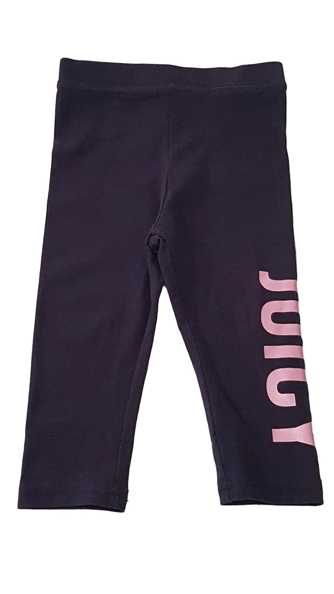 JUICY COUTURE DESIGNER SÖTÉTKÉK, FELIRATOS KISLÁNY LEGGENG 80-86 Hover Image