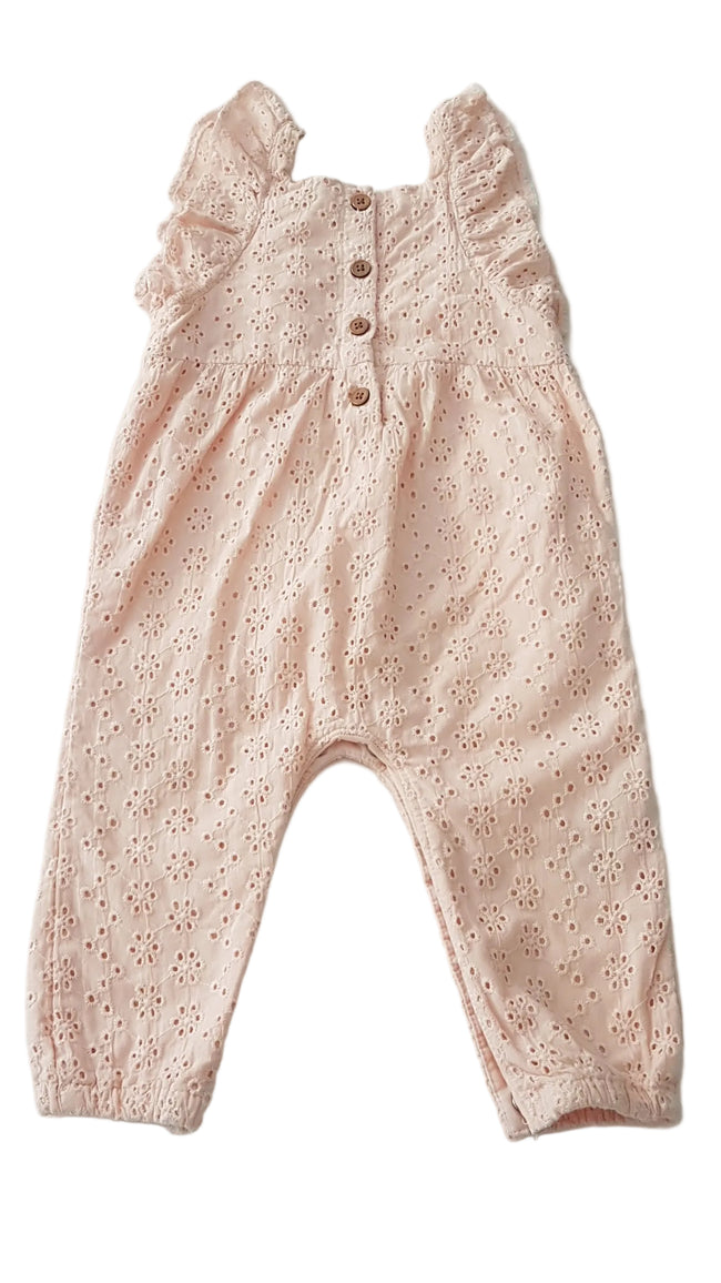 PRIMARK MADEIRÁS,PÚDER SZÍNŰ KISLÁNY JUMPSUIT 80 Hover Image