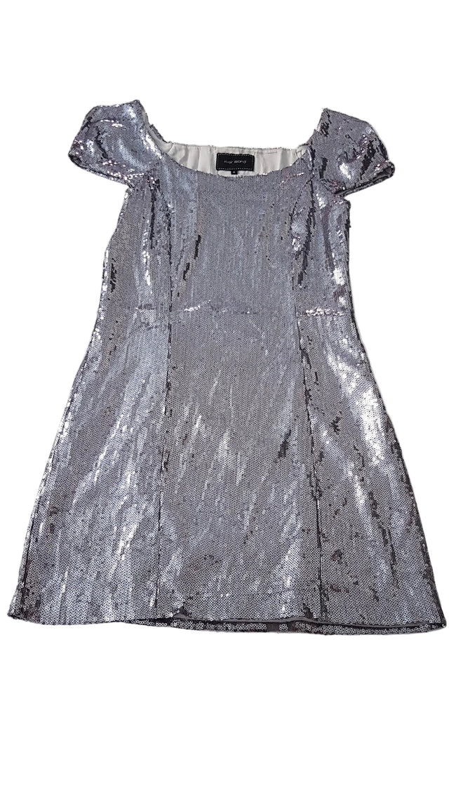 RIVER ISLAND EZÜST SZÍNŰ, FLITTERES, ALKALMI KISLÁNY RUHA Hover Image