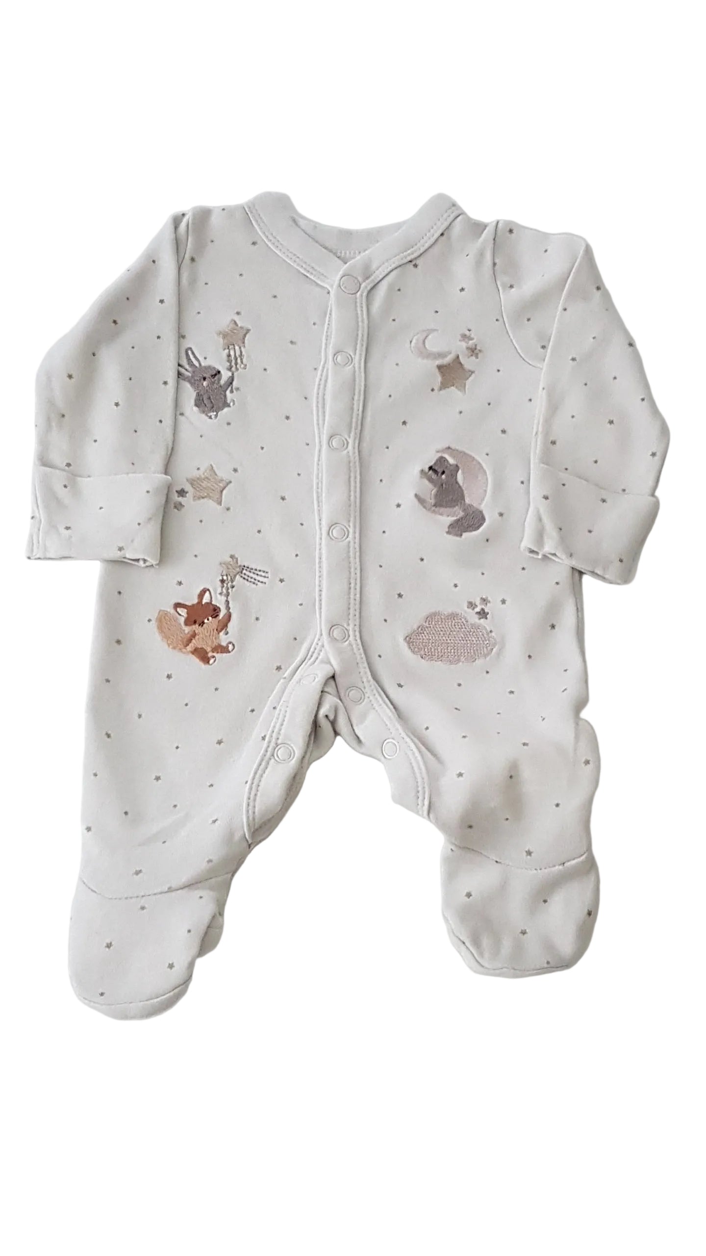 TU TÖRTFEHÉR, HÍMZETT ÁLLATOS  UNISEX RUGDALÓZÓ 56