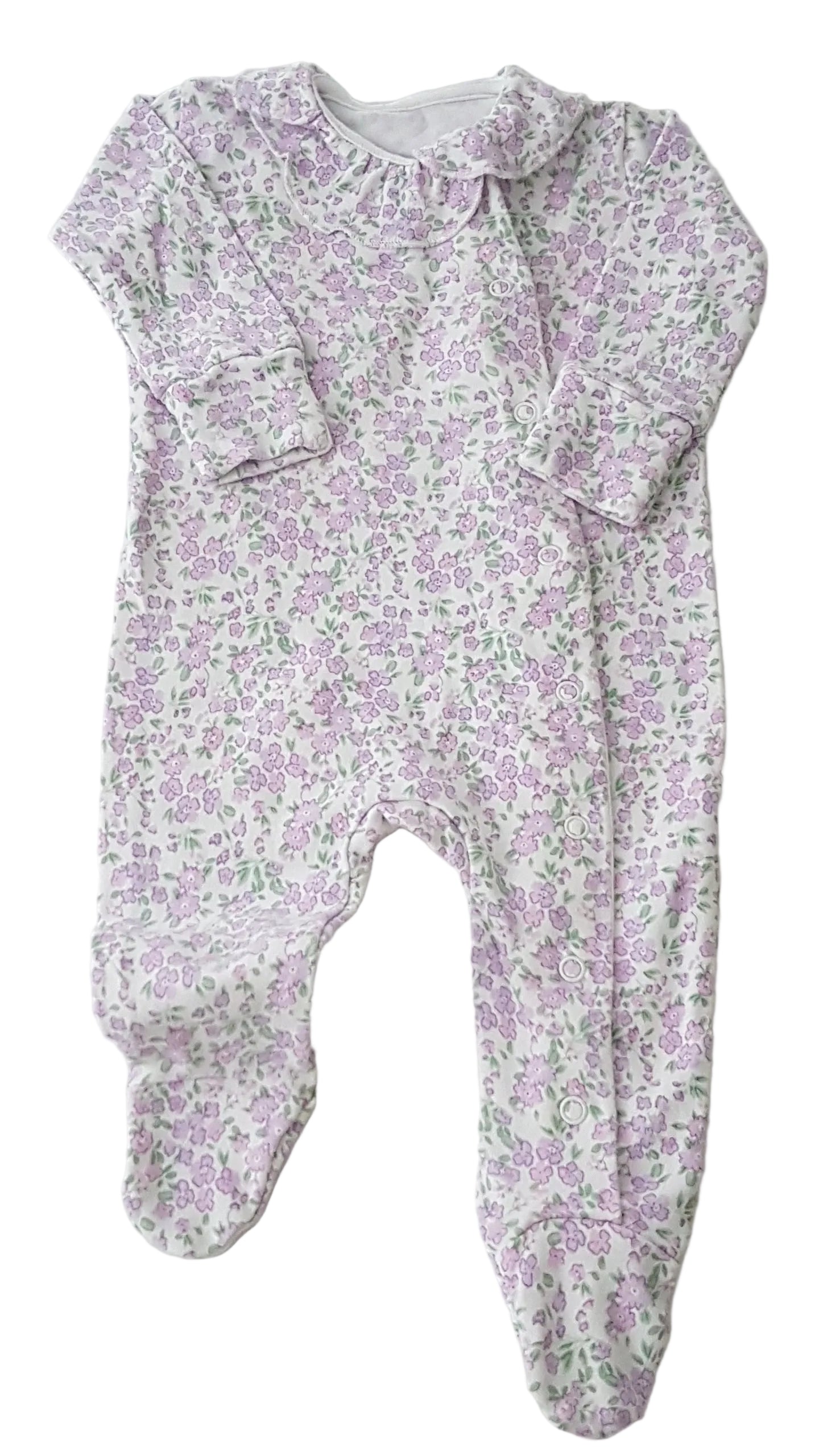 MATALAN CSODASZÉP, LILA VIRÁGOS KISLÁNY RUGDALÓZÓ 62