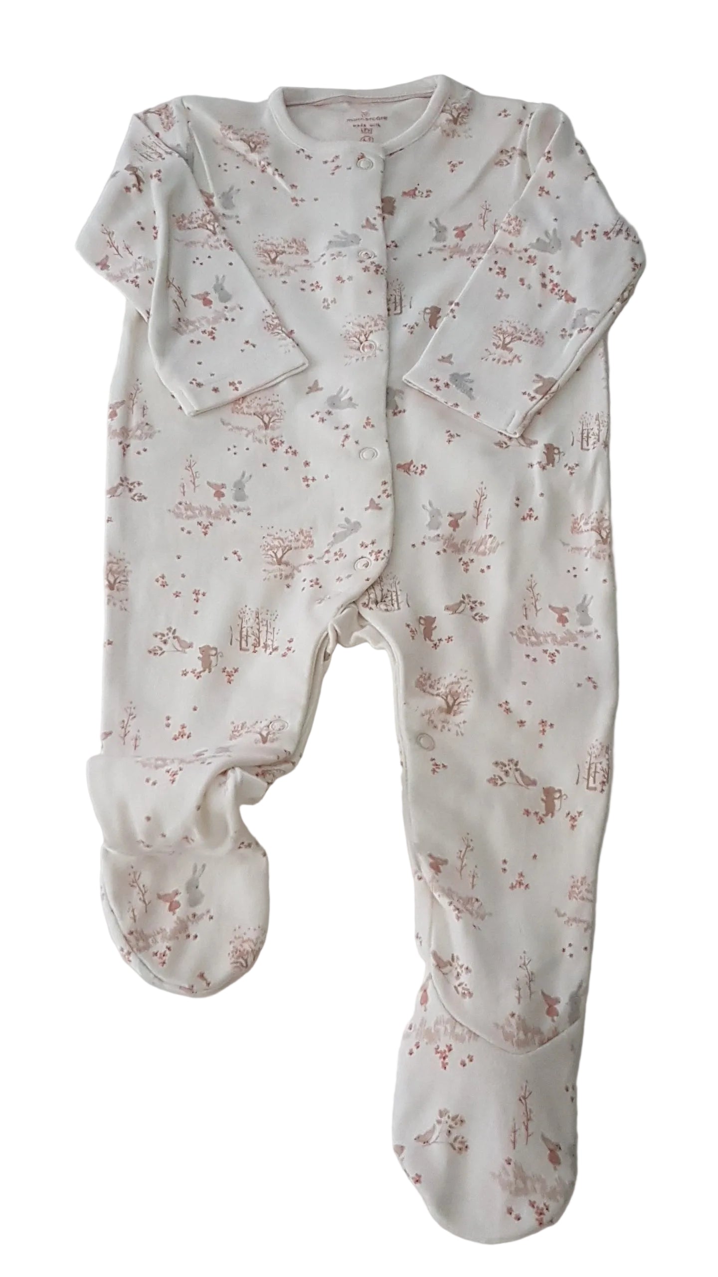 MOTHERCARE MADÁRKÁS-NYUSZIS KISLÁNY RUGDALÓZÓ 74
