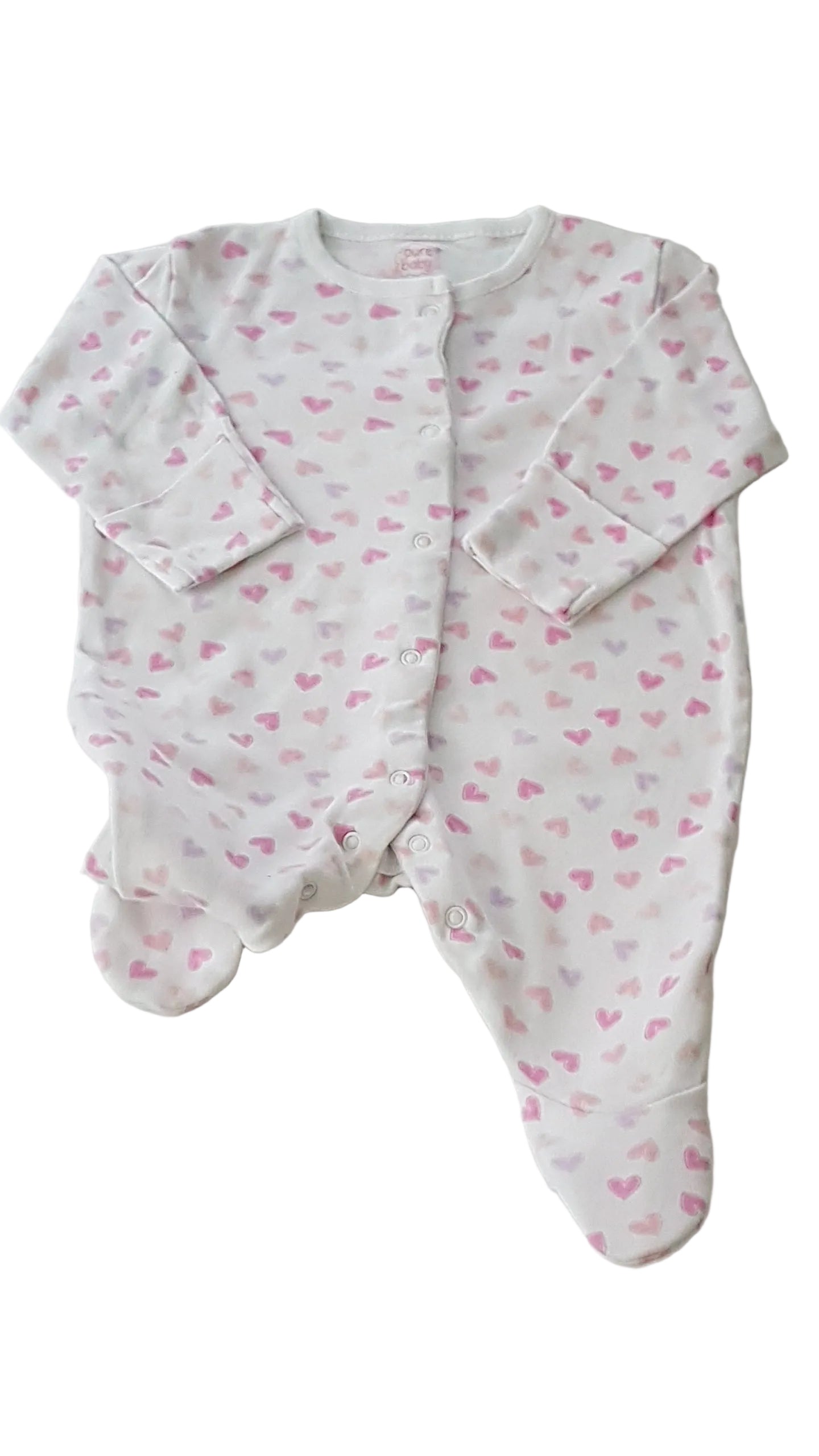 PURE BABY SZÍVECSKÉS KISLÁNY RUGDALÓZÓ 62