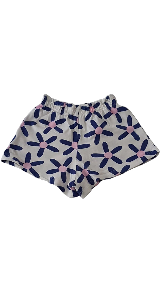 ÚJ NEXT KÉK-RÓZSASZÍN VIRÁGOS KISLÁNY RÖVIDNADRÁG 98 Hover Image