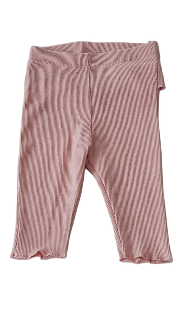 H&M FODROS, PÚDER SZÍNŰ ,ORGANIKUS PAMUT KISLÁNY  LEGGINGS 56 Hover Image