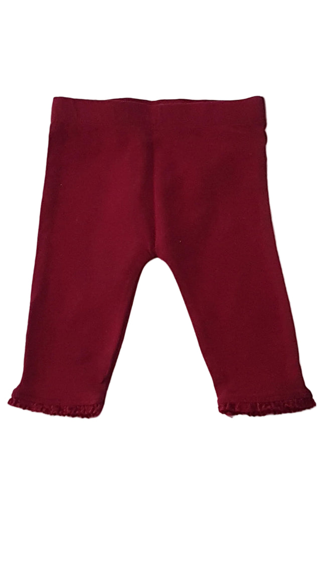 ÚJ GEORGE BORDÓ SZÍNŰ KISLÁNY LEGGINGS 56-62 Hover Image