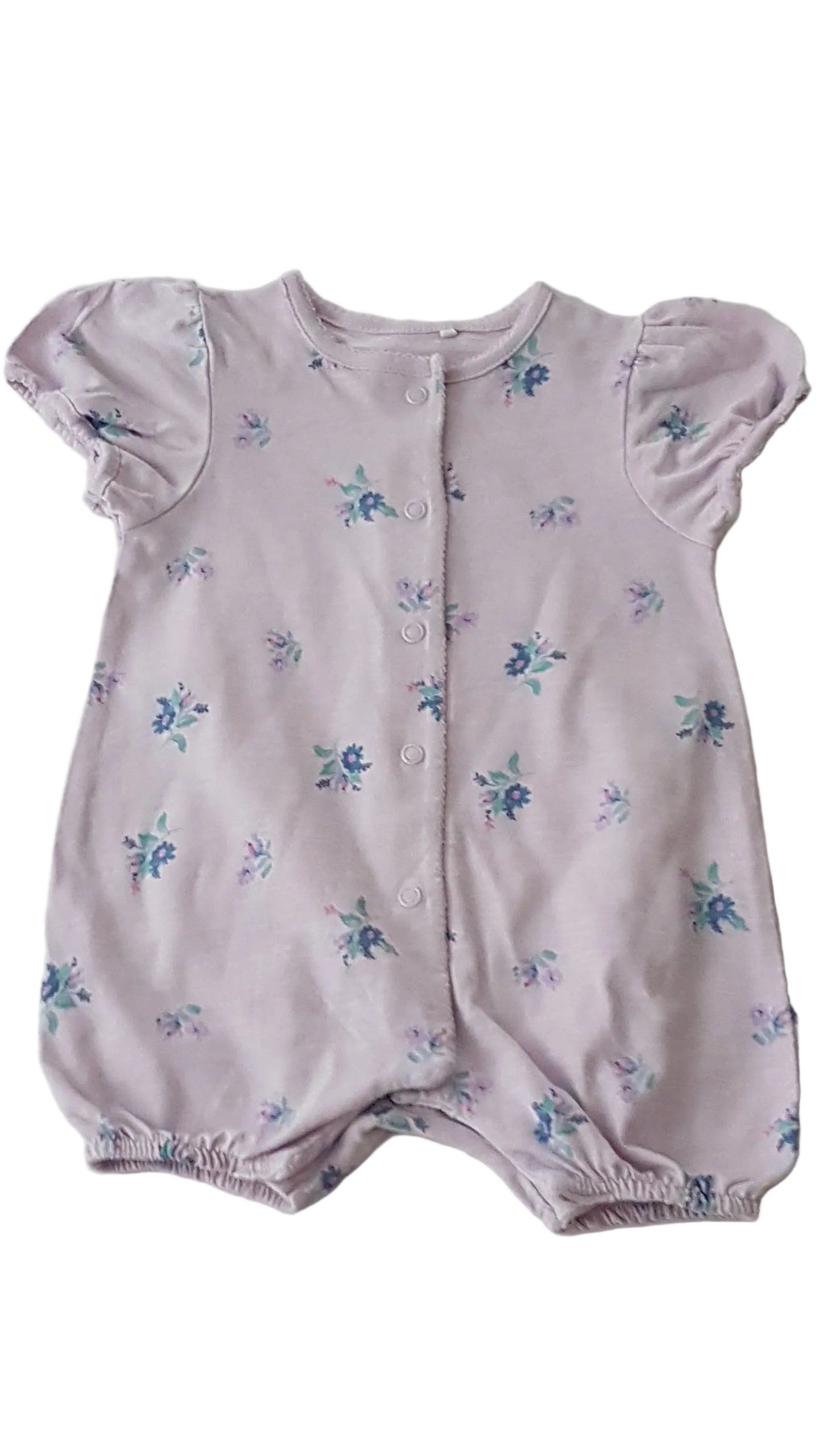 ÚJ NEXT LILA SZÍNŰ, VIRÁGOS KISLÁNY PLAYSUIT 62