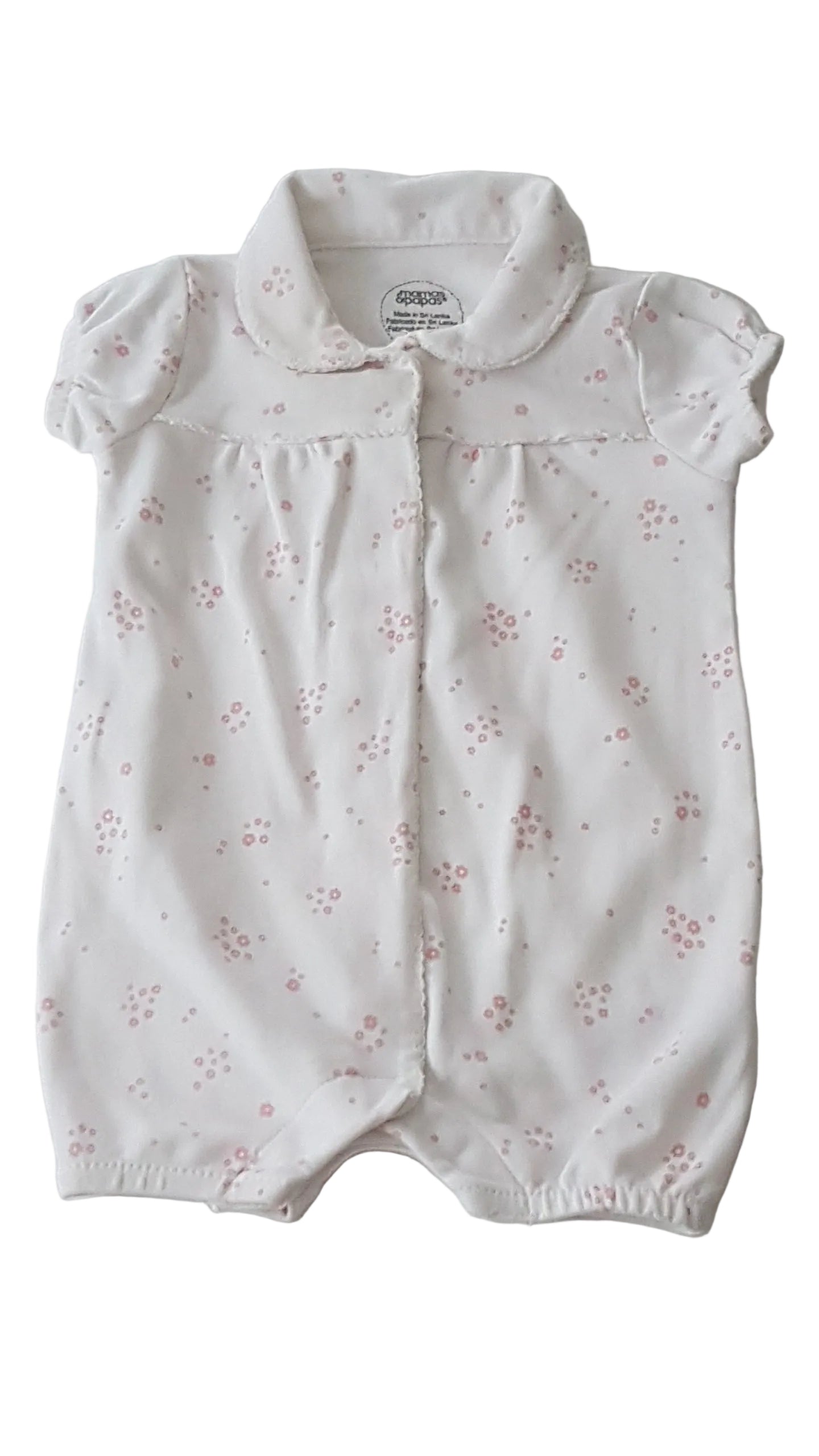 MAMAS&PAPAS RÓZSASZÍN APRÓ VIRÁGOS KISLÁNY PLAYSUIT 62