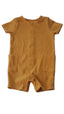 ÚJ TU MUSTÁR SZÍNŰ , BORDÁZOTT KISFIÚ PLAYSUIT 62-68