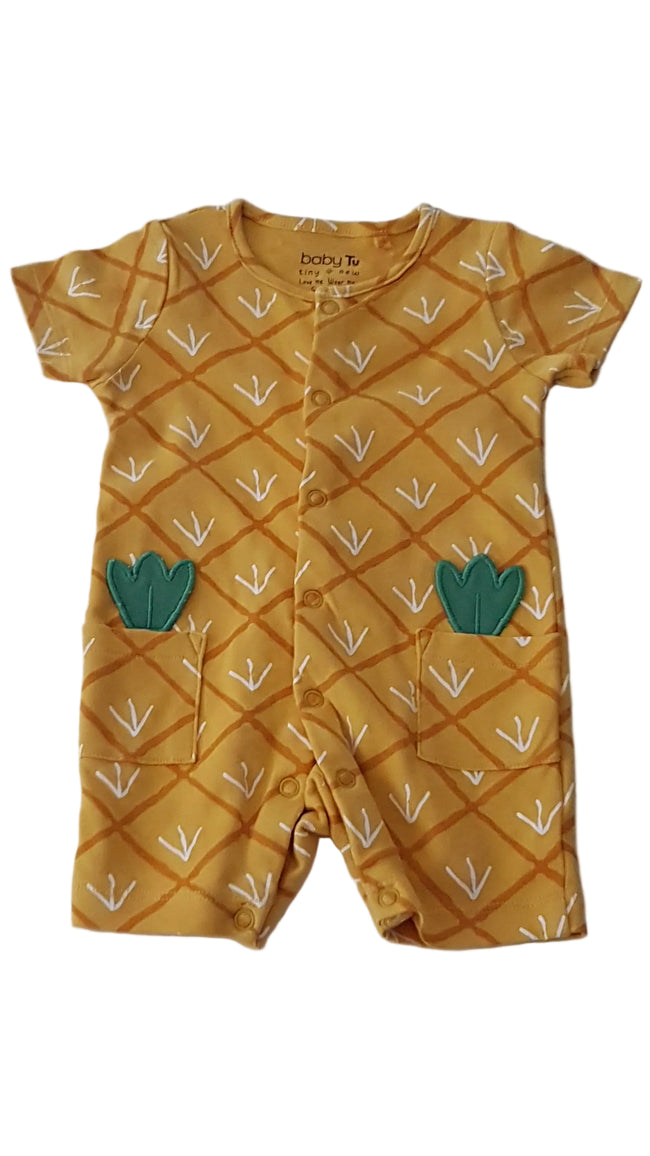 ÚJ TU ANANÁSZ MINTÁS KISLÁNY PLAYSUIT 62-68 Hover Image