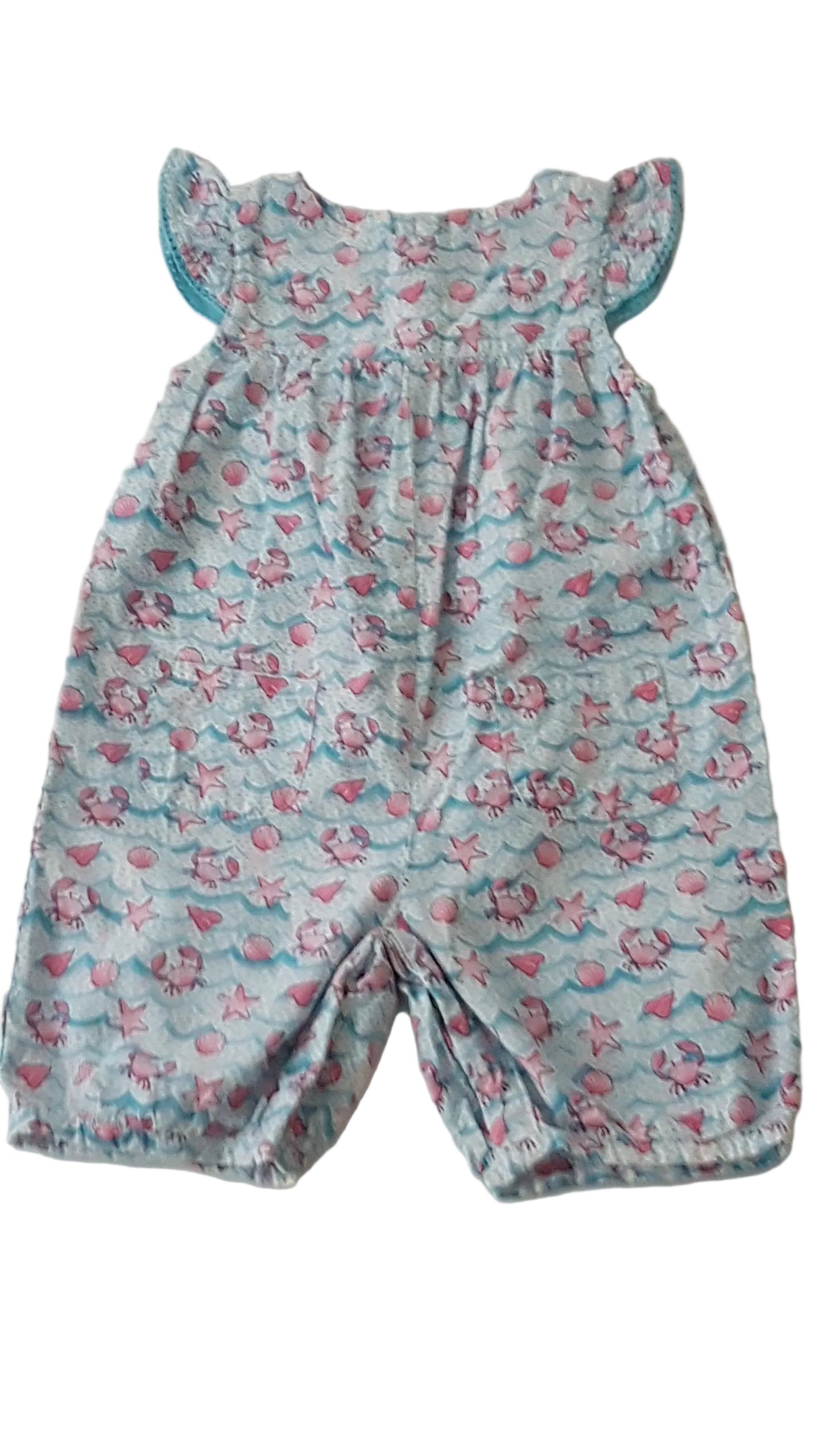 JOJO MAMAN BÉBÉ TENGERI ÁLLATOK  MINTÁS KISLÁNY JUMPSUIT 74-80